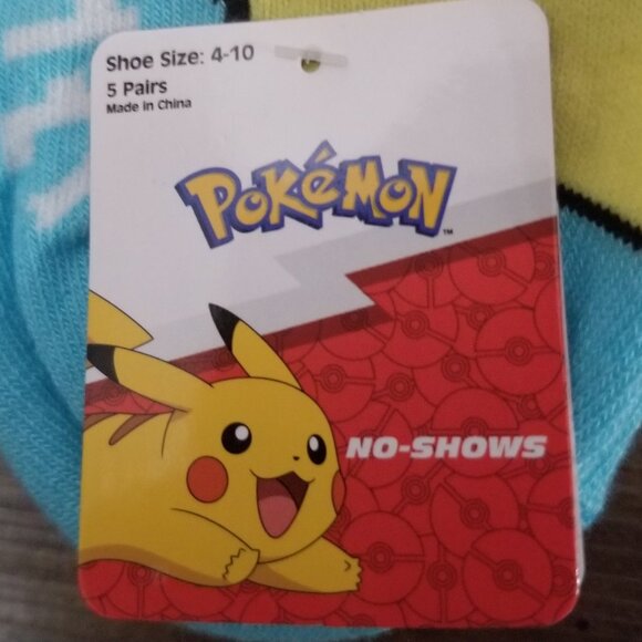 Pokemon 5 pack no show socks - Picture 6 of 7